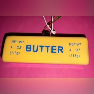 Adorable kitchen Christmas ornament. Butter cube for the chef